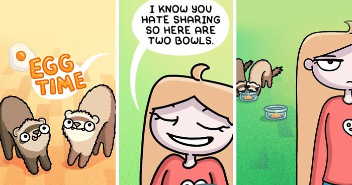 Siberian Girl Illustrates Her Life With Ferrets And Other Funny Situations In 39 New Comics