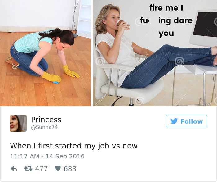 Cleaning vs resting woman work meme