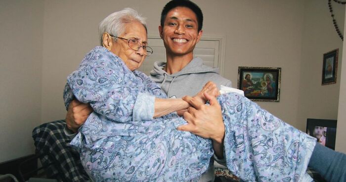 Young Man Shares Heartwarming Snippets From His Daily Life As 96 Y.O. Grandma's Full-Time Caretaker