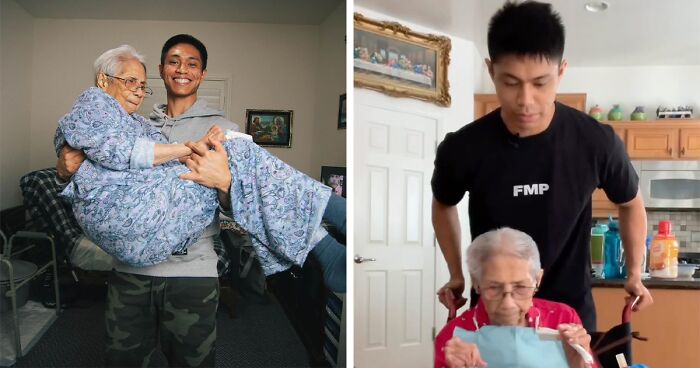 Young Man Shares Heartwarming Snippets From His Daily Life As 96 Y.O. Grandma's Full-Time Caretaker