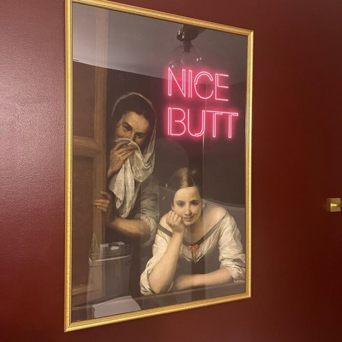 Transform Your Lavatory Into A Gallery Of Quirky Quotes And Artful Antics; Where 'Nice Butt' In Glowing Neon Is The Focal Point For Your Guests’ Comic Relief.