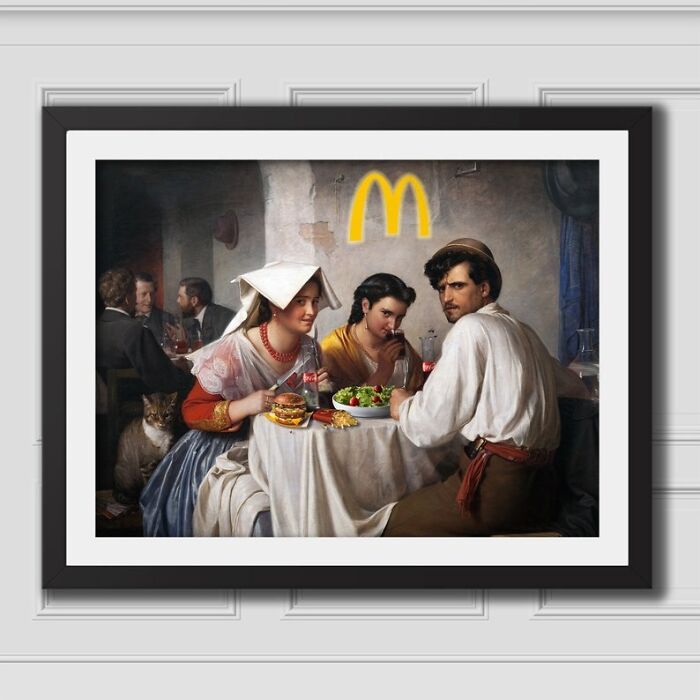 Adorn Your Abode With The Quirky McDonald's Osteria Print And Let Everyone Know That Your Taste In Art Is As Refined As Your Taste In Burgers – Effortless, Yet Fancy.