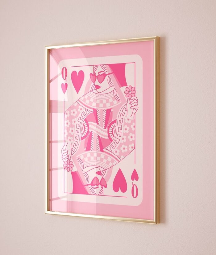 Deck Your Domain With Art That Nods To Queens Of Every Deck—from The Suites Of Playing Cards To K-Pop Charts, This Piece Serves Royal Flush Realness And Beats!