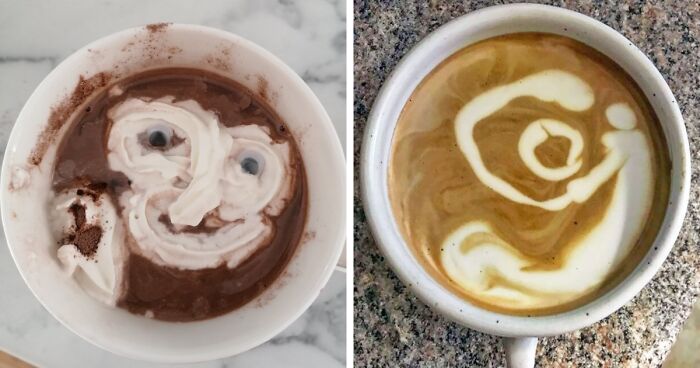 87 Times People Made An Attempt At Coffee Art But It Was Not Successful