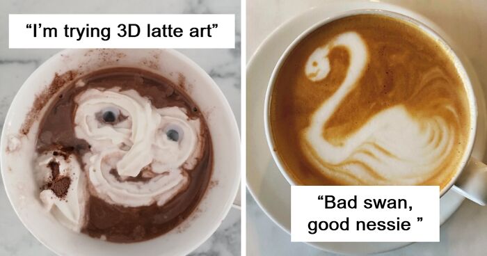 87 Times Latte Art Went So Wrong, The Artists Just Had To Share Their Fails