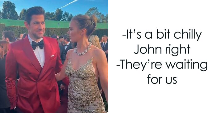 Here’s What John Krasinski Really Told Emily Blunt On The Red Carpet Of The 2024 Golden Globes