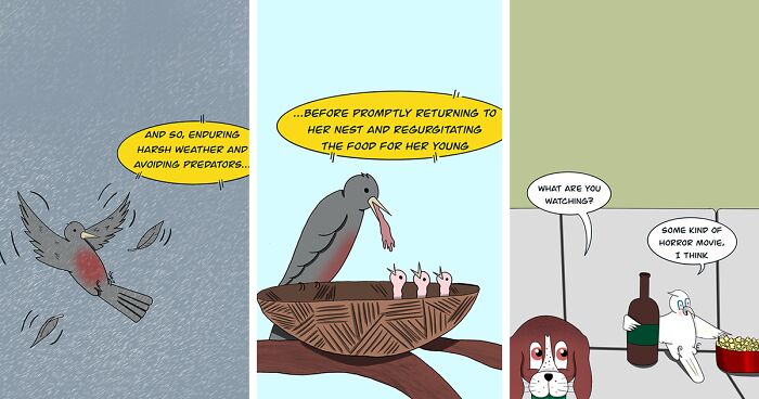 “Floof N’ Feathers”: My 12 Comics About The Misadventures Of Mischievous Pets