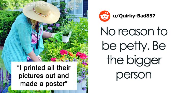 Person Prints Pics Of Neighbors Stealing From Their Mom's Garden And Publicly Shames Them