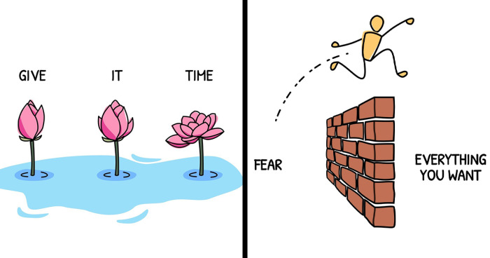 This Guy Creates Motivational Illustrations Aiming To Help People Focus On The Positive (25 New Pics)