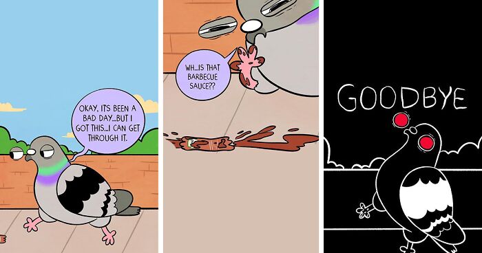 Artist Illustrates What It's Like To Live With Anxiety And Depression Through The Eyes Of A Pigeon (66 New Pics)