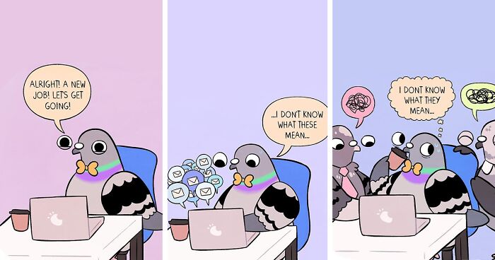 'Bird Brain': 66 New Witty And Wholehearted Comics About A Pigeon Character Everyone With Anxiety And Depression Might Relate To