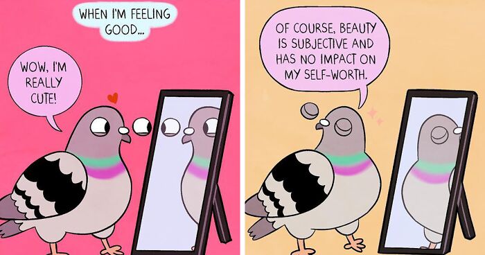 Artist Makes Comics About A Pigeon Going Through Life And Mental Health Struggles (66 New Pics)