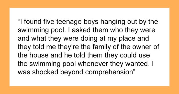 Teens Stop Barging In To Chill By Woman’s Pool After She Takes Petty Revenge