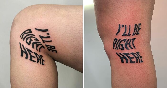 40 Tattoos That Bend Your Perception Of Text, As Inked By This Tattoo Artist