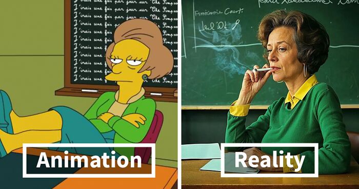 Through The Lens Of AI: 32 Simpsons Characters Transformed Into Humans By Princess_Prompt