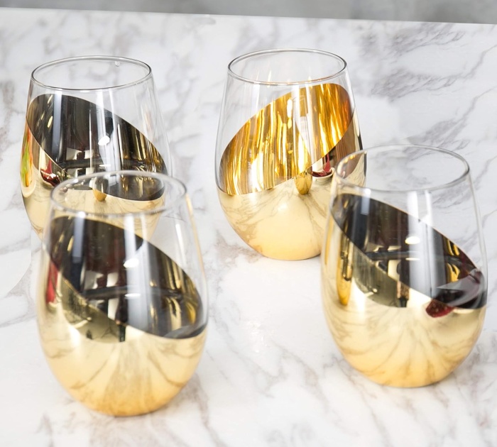 Brass Class: Stemless Wine Glasses For The Sophisticated Sipper