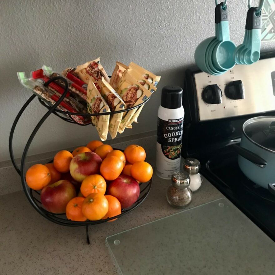 Add Some Style And Freshness To Your Space With This Black Arched Fruit Stand And Organizer 