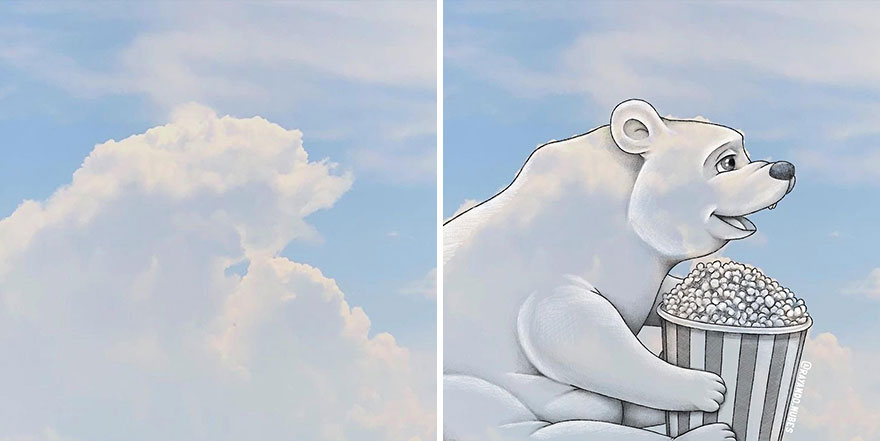 This Artist Continues To Create Drawings Inspired By Cloud Shapes (New Pics)