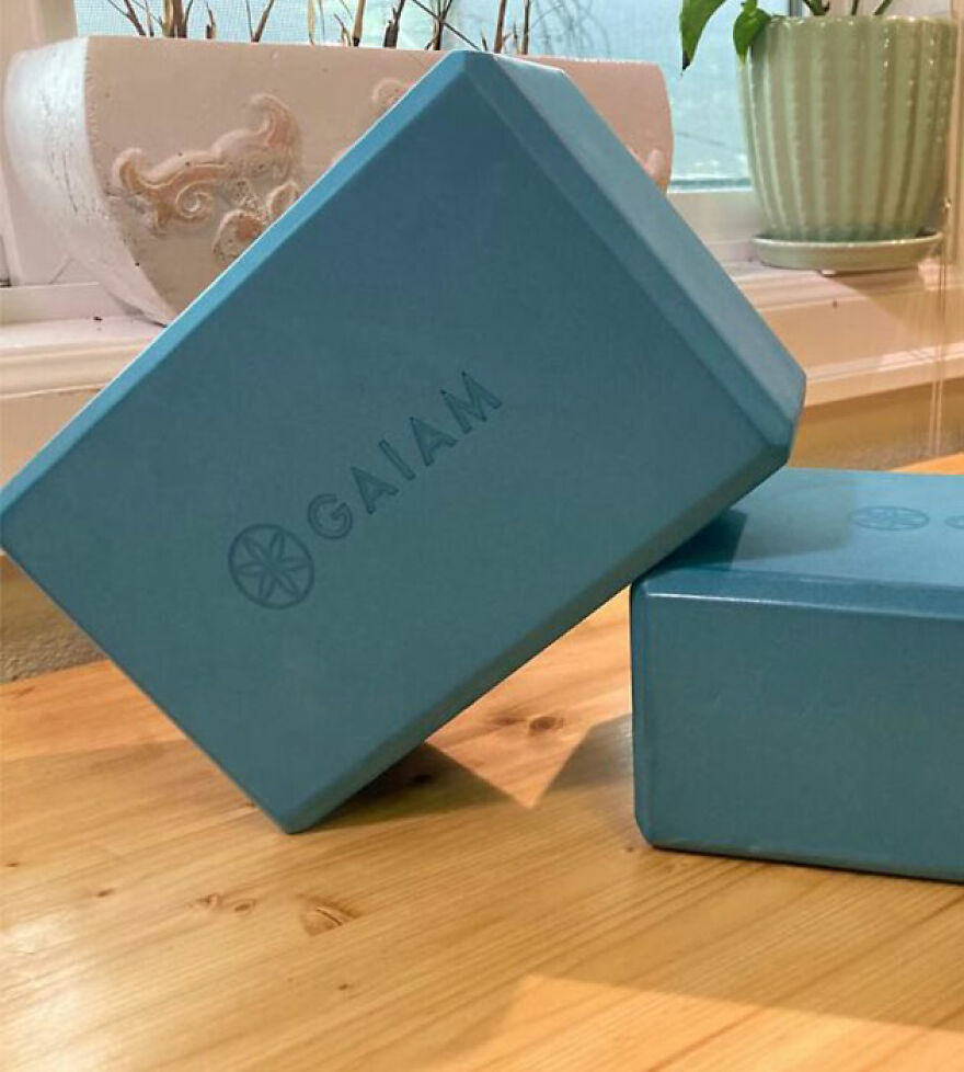 Shop GAIAM Blue Shadow Point Yoga Block - GAIAM, delivered to your home
