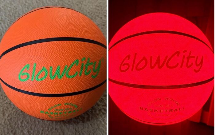 Elevate Your Game With GlowCity Glow In The Dark Basketball - Illuminate Your Court And Play All Night!