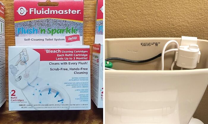 Keep Your Toilet Fresh With The Fluidmaster 8300 Flush 'N Sparkle Automatic Toilet Bowl Cleaning System - Includes Bleach Cartridge For Effortless Cleaning!