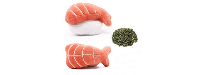 Ciyvolyeen Sushi Cat Toys With Catnip