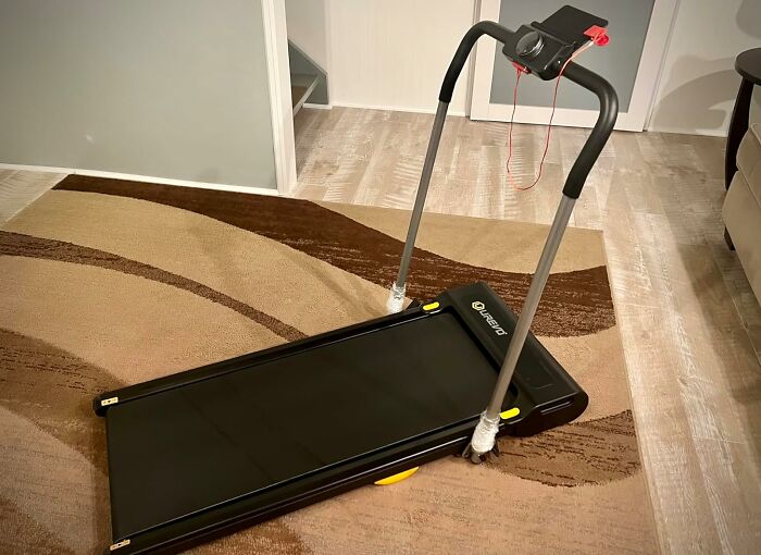 Upgrade Your Home Or Office Workout With UREVO 2-In-1 Folding Treadmill: Compact Design, 2.5hp Motor, Remote Control, LED Display, And 265lbs Weight Capacity For Optimal Fitness Convenience!