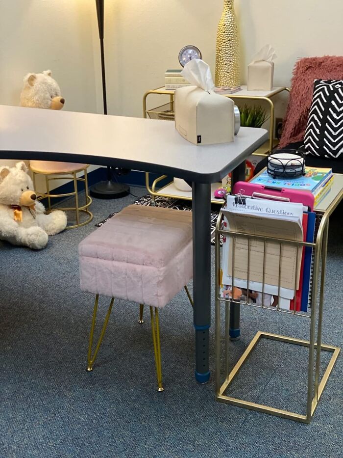 Fluffy And Functional: Faux Fur Vanity Chair With Secret Storage!