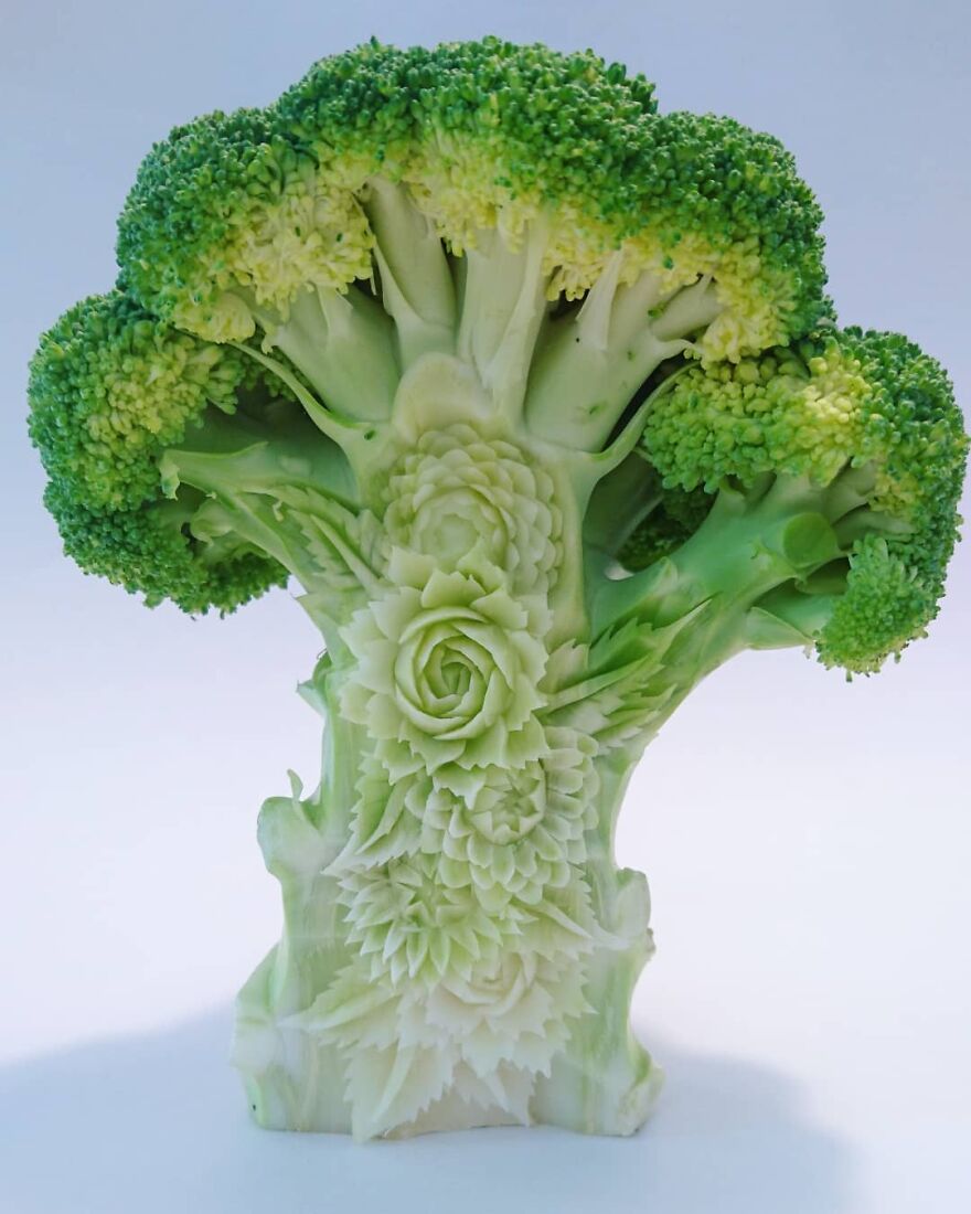 Gaku Carving, A Food Carving Artist, Changes Vegetables And Fruits Into Surprising Artworks (New Pics)