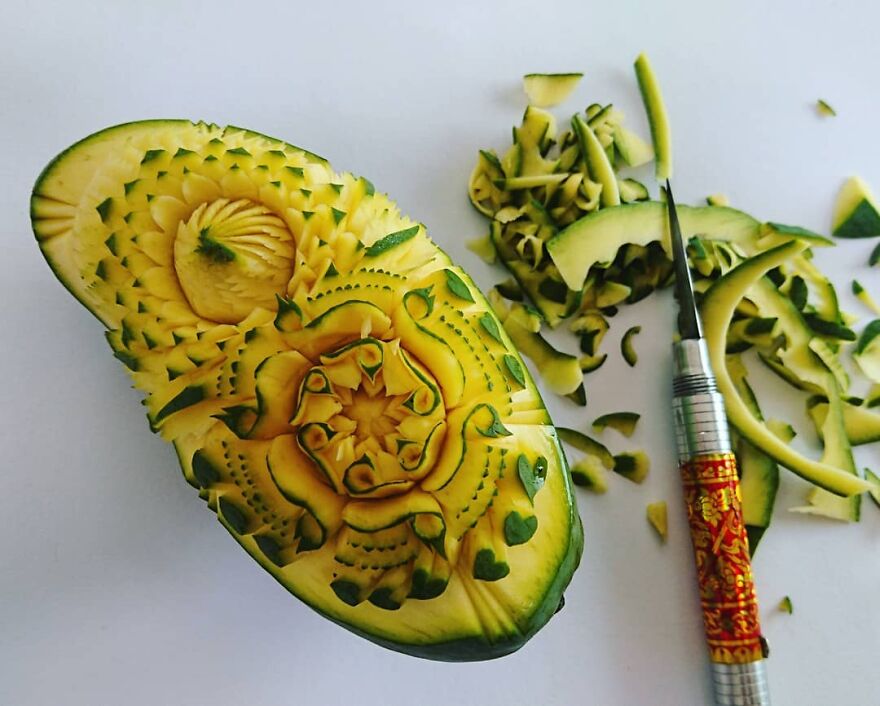 Gaku Carving, A Food Carving Artist, Changes Vegetables And Fruits Into Surprising Artworks (New Pics)