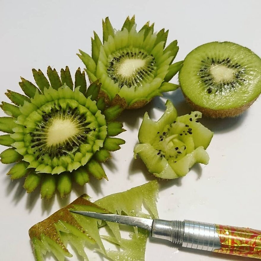 Gaku Carving, A Food Carving Artist, Changes Vegetables And Fruits Into Surprising Artworks (New Pics)