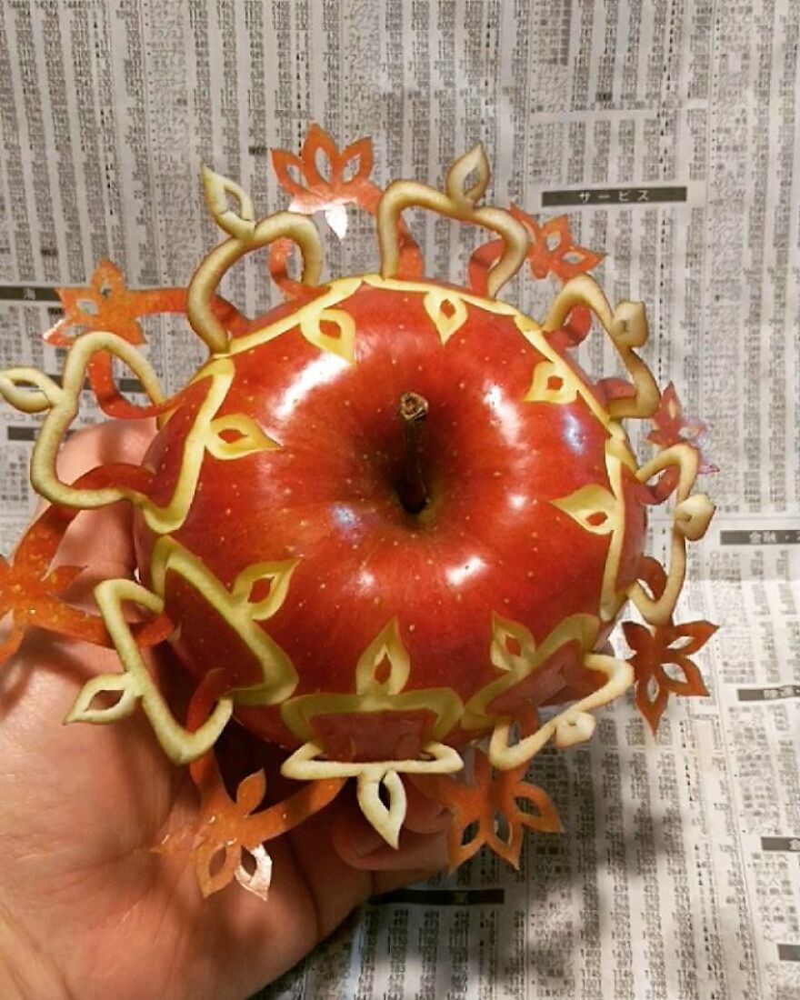 Gaku Carving, A Food Carving Artist, Changes Vegetables And Fruits Into Surprising Artworks (New Pics)