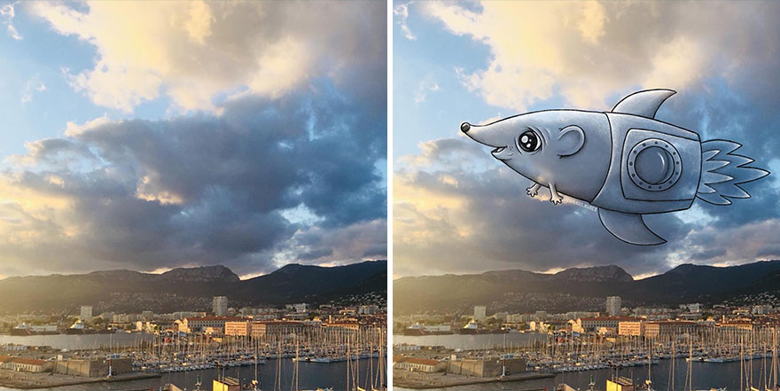 This Artist Continues To Create Drawings Inspired By Cloud Shapes (New Pics)