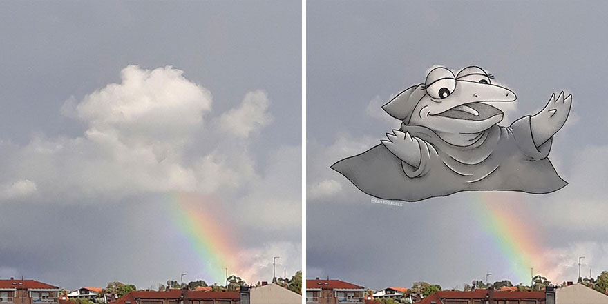 This Artist Continues To Create Drawings Inspired By Cloud Shapes (New Pics)