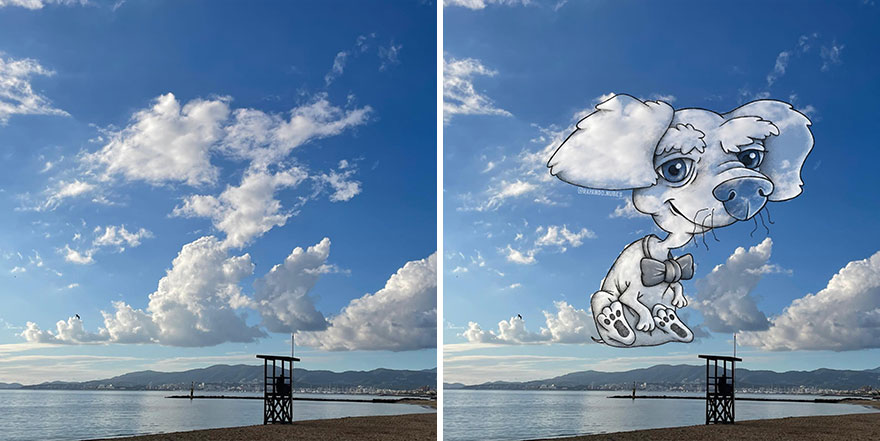 This Artist Continues To Create Drawings Inspired By Cloud Shapes (New Pics)