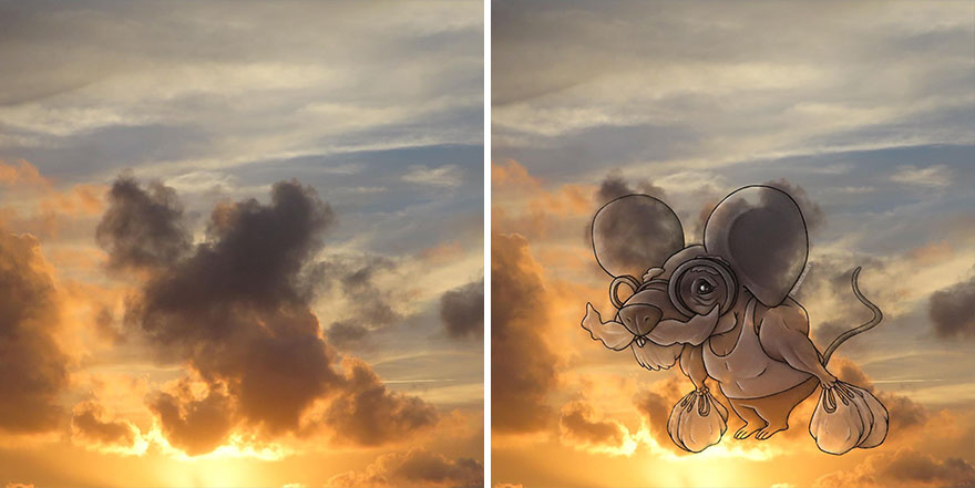 This Artist Continues To Create Drawings Inspired By Cloud Shapes (New Pics)