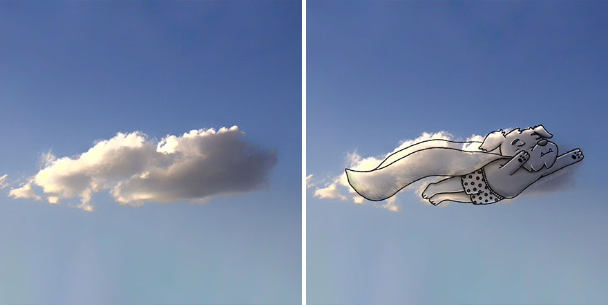 This Artist Continues To Create Drawings Inspired By Cloud Shapes (New Pics)