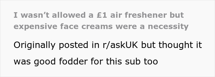 Man Stops Paying GF’s Mortgage After He Wasn’t Allowed To Buy A £1 Air Freshener To Save Money