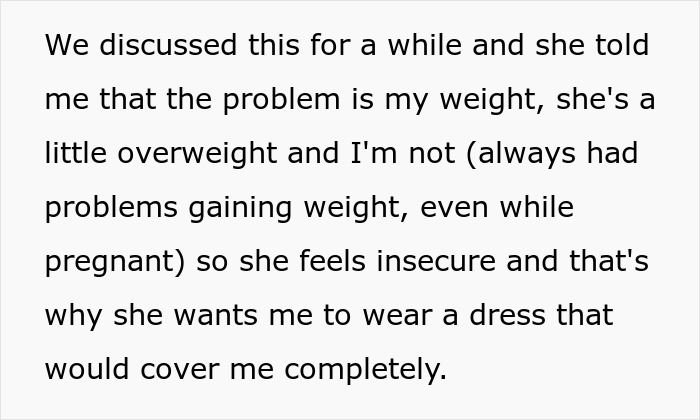 Bride Feels Insecure Around Thin SIL, Buys Her A Dress To Wear But She Refuses To Come At All