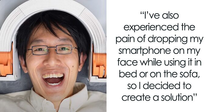 This Inventor Found A Solution To Protect Heads While Scrolling On Phones And Accidentally Dropping Them