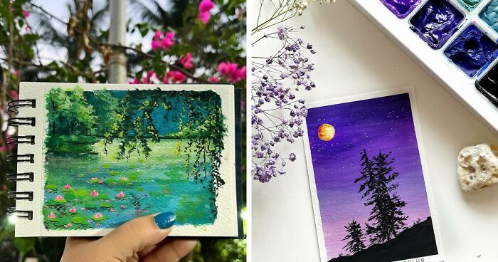 Using Gouache, Watercolor, And Acrylics This Artist Creates Stunning Landscape Paintings, And Here Are 72 Of The Best Ones