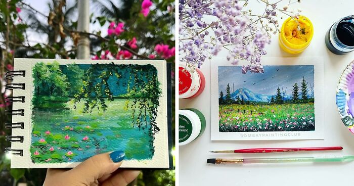 Using Gouache, Watercolor, And Acrylics This Artist Creates Stunning Landscape Paintings, And Here Are 72 Of The Best Ones