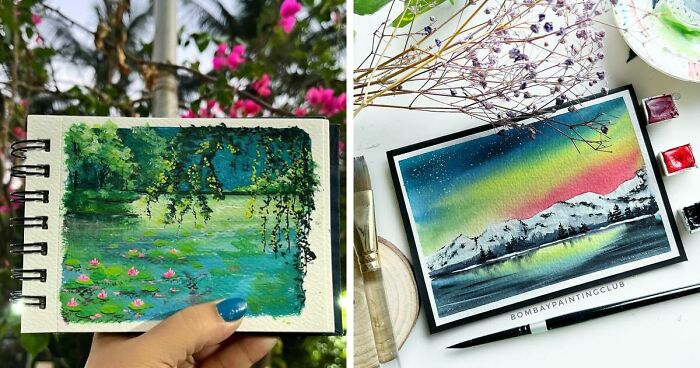 Using Gouache, Watercolor, And Acrylics This Artist Creates Stunning Landscape Paintings, And Here Are 72 Of The Best Ones