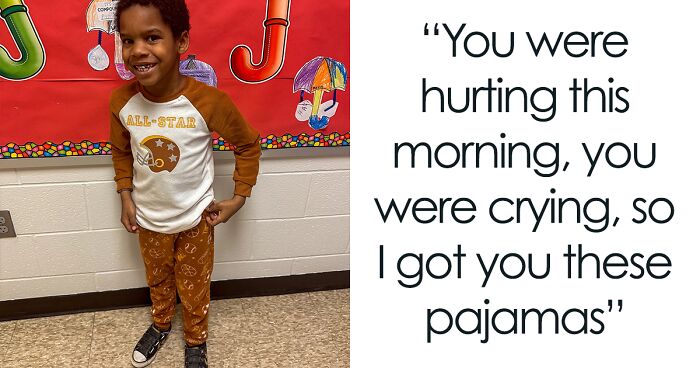 Bus Driver Helps Out A Student Crying Over Being Unprepared For Pajama Day At School