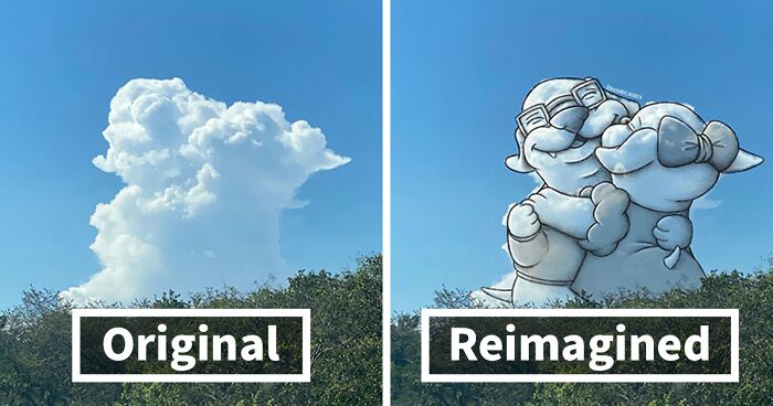 This Artist Comes Up With Fun Illustrations Out Of Cloud Shapes (55 New Pics)