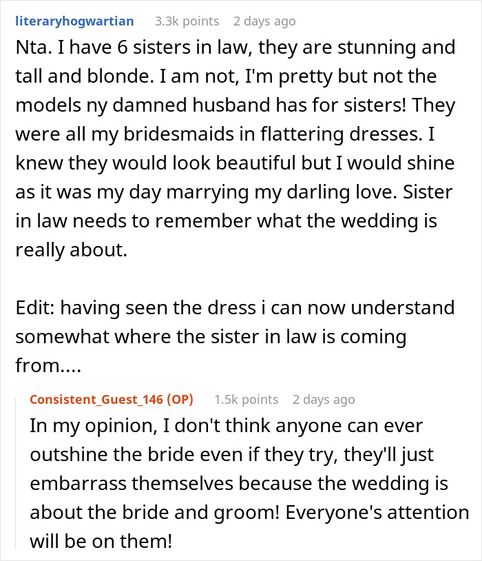 Bride Feels Insecure Around Thin SIL, Buys Her A Dress To Wear But She Refuses To Come At All