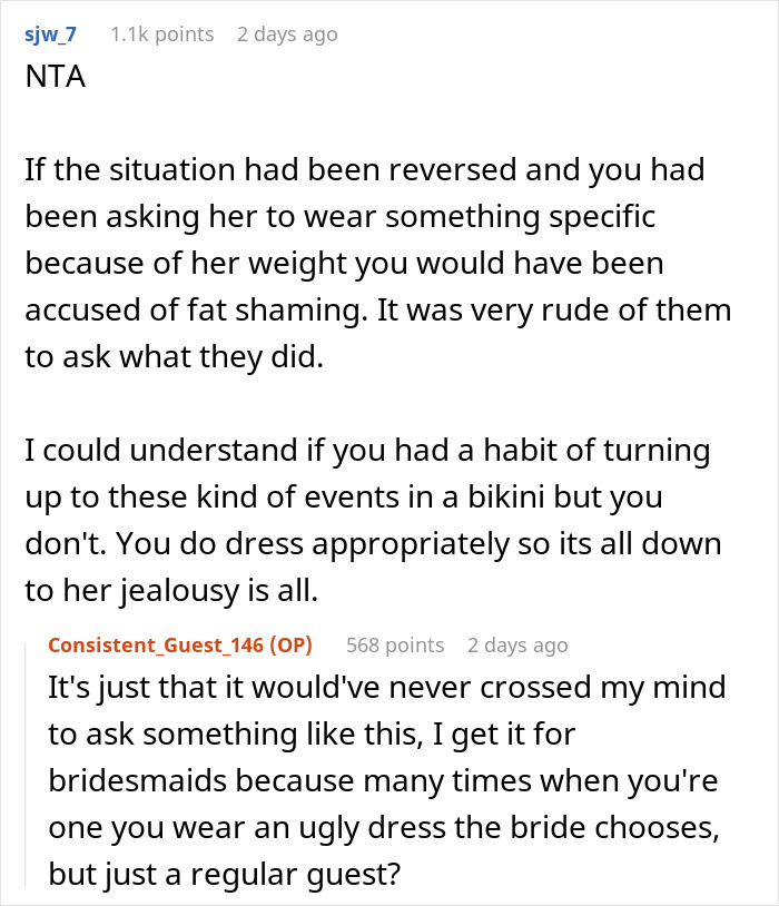 Bride Feels Insecure Around Thin SIL, Buys Her A Dress To Wear But She Refuses To Come At All