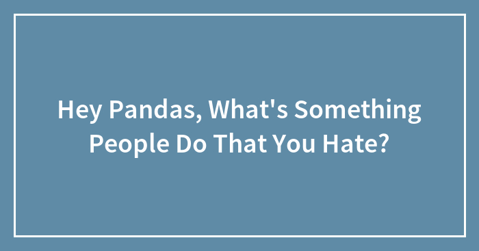 Hey Pandas, What’s Something People Do That You Hate? (Closed)