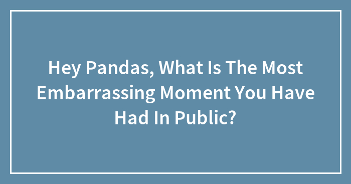 Hey Pandas, What Is The Most Embarrassing Moment You Have Had In Public?