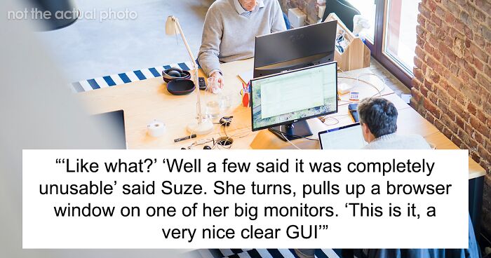 Team Manager Takes Designer's Big Monitors Away To Show How Real Users See Her Designs